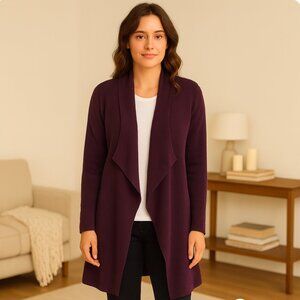 Barefoot Dreams Bamboo Cozy Chic Lite Calypso Wrap Cardigan Purple Size S/M $110